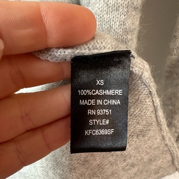 Lusso Cashmere Women’s Open Front Cardigan Light Gray (Size XS) - Picture 5 of 8